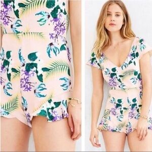 For Love & Lemons Floral Romper | Tropical Print | Size Large
